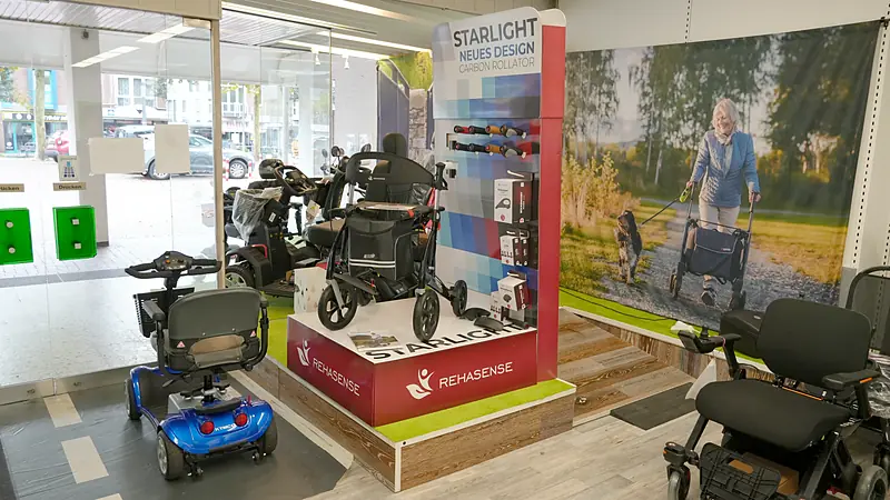 sanaflair mobil Heinsberg (Sanitätshaus & Mobilitätszentrum Heinsberg) – Ausstellung Rollatoren