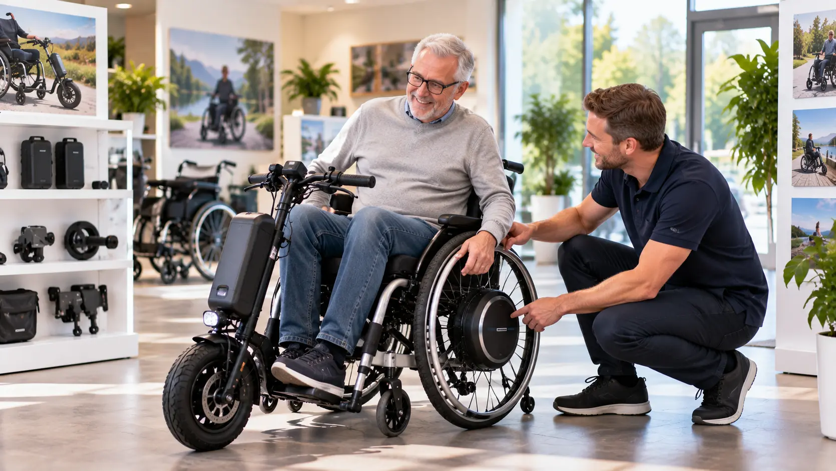 Zusatzantriebe für Rollstühle bei sanaflair
